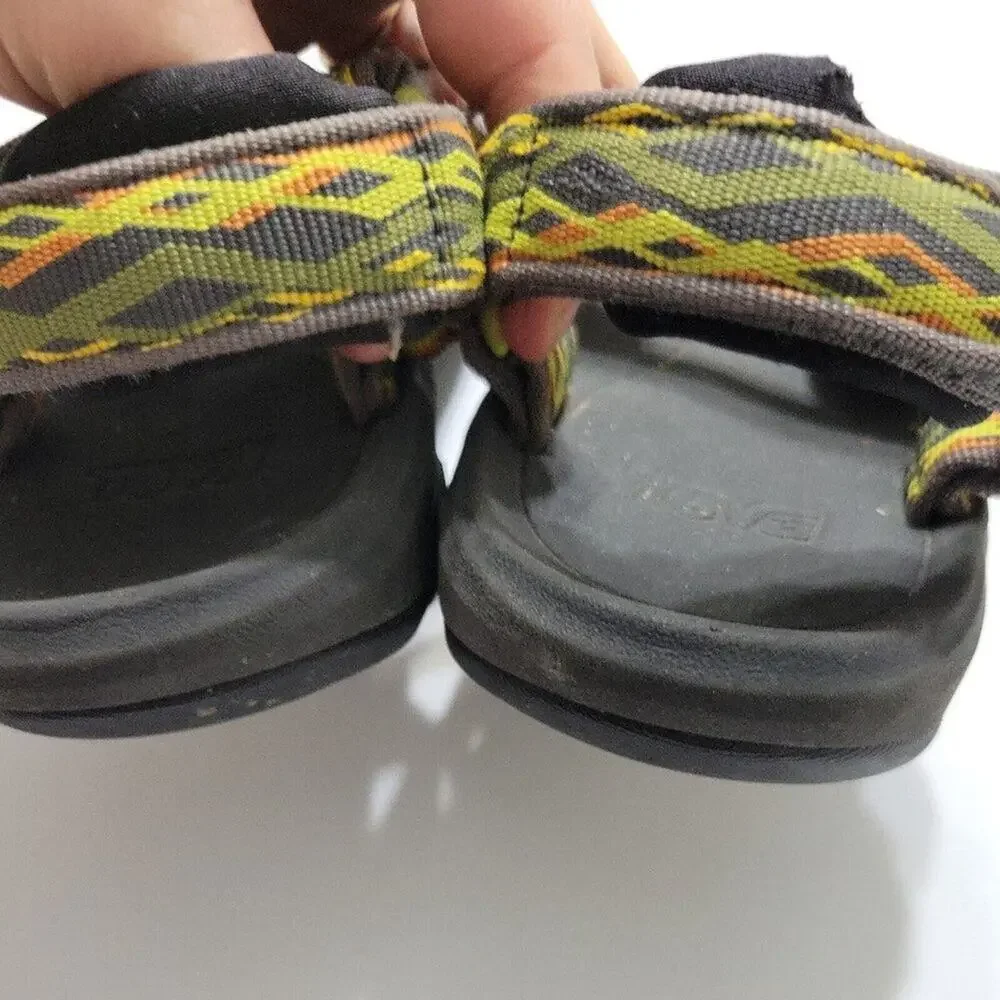 Teva Hurricane Shoes Womens 5 Water Sandals‎ Green Boho Hook Loop Comfort Straps